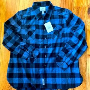 Indigo Blue/black plaid Roots 73
